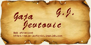 Gaja Jevtović vizit kartica